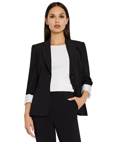 Notched Two-Button Blazer - TAHARI ASL (1)