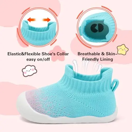 Centipede Demon Baby Shoes Baby Boys Girls Paypoq Oyoq Kiyim Nafas Oluvchan Go'daklar Kichkintoylar Uy Ichida Tashqi Etiklar Birinchi Yurish Oyoq Kiyim Yumshoq Rezina Tagliklar bilan Slip On Krossovkalar Sirpanmaydigan - 5