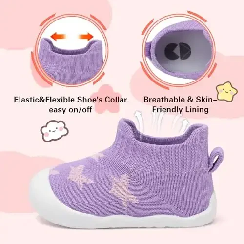Centipede Demon Baby Shoes Baby Boys Girls Sock Shoes Breathable Infants Toddlers Slippers Indoor Outdoor Boots First Walking Shoe Slip On Sneakers Non Slip with Soft Rubber Soles - 5