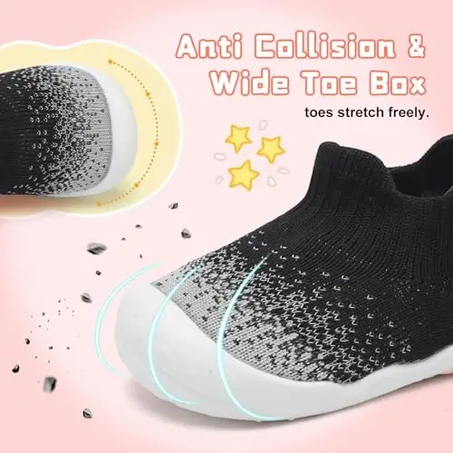 Centipede Demon Baby Shoes Baby Boys Girls Sock Shoes Breathable Infants Toddlers Slippers Indoor Outdoor Boots First Walking Shoe Slip On Sneakers Non Slip with Soft Rubber Soles - 3