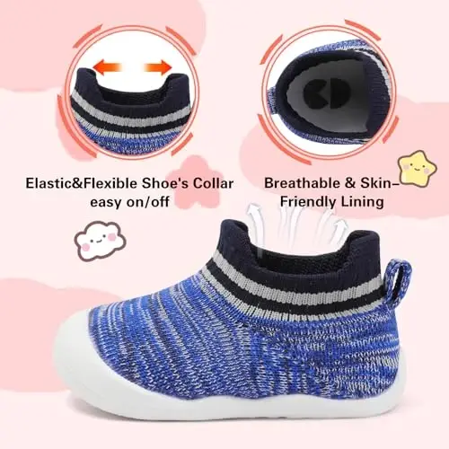 Centipede Demon Baby Shoes Baby Boys Girls Sock Shoes Breathable Infants Toddlers Slippers Indoor Outdoor Boots First Walking Shoe Slip On Sneakers Non Slip with Soft Rubber Soles - 5