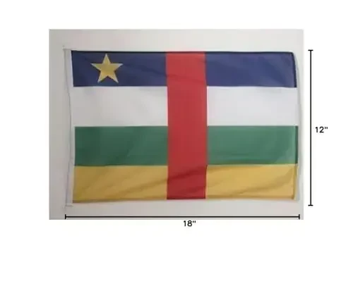 Central African Republic NAUTICAL Flag 18'' x 12'' - Central Africa flags 30 x 45 cm. - Banner 12x18 in for boat - AZ FLAG - 2