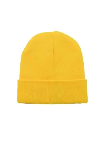 Century Star cute Beanie Hats for Men Beanie Womens Knit Winter Hats Cuffed Skull Cap Soft Warm Black Ski Beanie Yellow One Size - 5