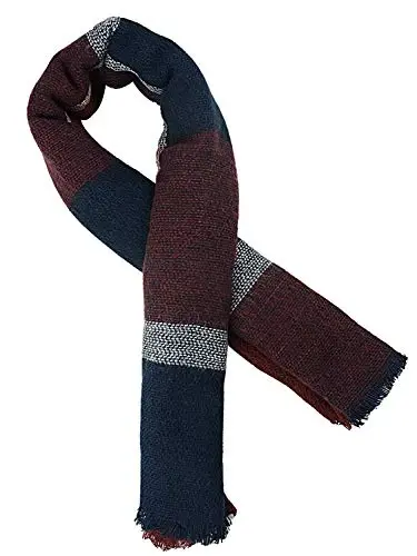 Century Star Womens Winter Oversized Large Triangle Shawl Wrap - Warm Fall Plaid Knit Scarf - 2