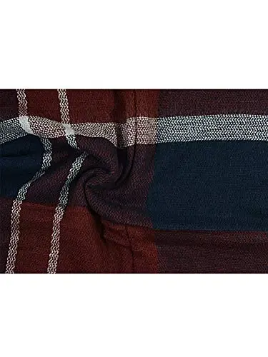 Century Star Womens Winter Oversized Large Triangle Shawl Wrap - Warm Fall Plaid Knit Scarf - 5