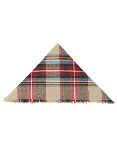 Century Star Womens Winter Oversized Large Triangle Shawl Wrap - Warm Fall Plaid Knit Scarf - 4