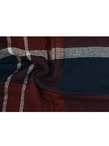 Century Star Womens Qishki katta hajmli uchburchak ro'mol - Issiq kuzgi katakli trikotaj sharf - 5