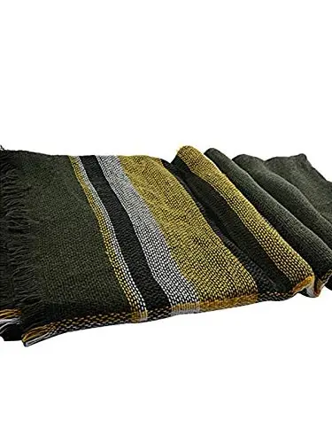 Century Star Womens Qishki Katta Uchburchak Ro'mol O'rash - Issiq Kuzgi Plaid Trikotaj Sharf - 4