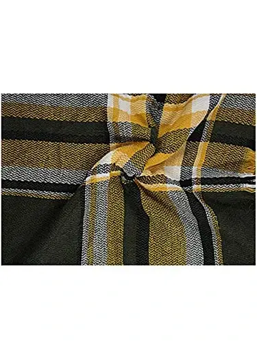 Century Star Womens Qishki Katta Uchburchak Ro'mol O'rash - Issiq Kuzgi Plaid Trikotaj Sharf - 5