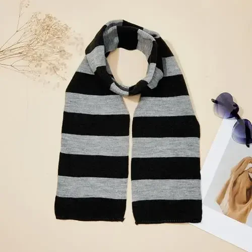 Century Star Womens Winter Oversized Large Triangle Shawl Wrap - Warm Fall Plaid Knit Scarf - 4