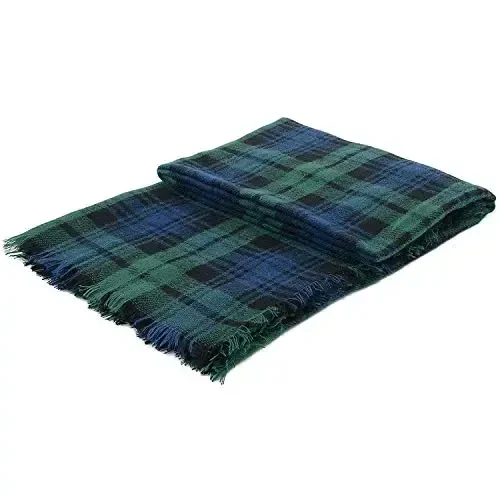 Century Star Womens Winter Oversized Large Triangle Shawl Wrap - Warm Fall Plaid Knit Scarf - 5