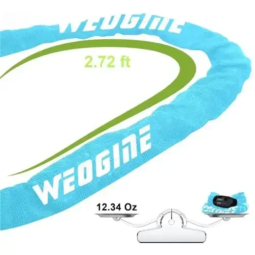 Цепь с замком, сверхмощная противоугонная цепь с замком, защитные замки 2,72 фута с 3 ключами, водонепроницаемая цепь с замком для скутера, мотоцикла, двери, ворот, забора - 5