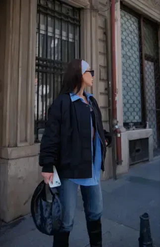 Cepli Bomber Kurtka - Qora - 3