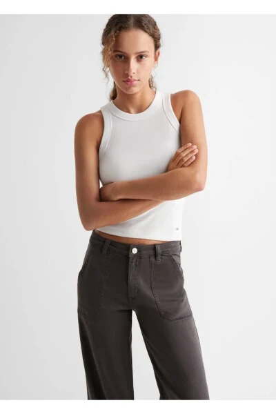 Cepli culotte pantolon-Kömür Karası - 1