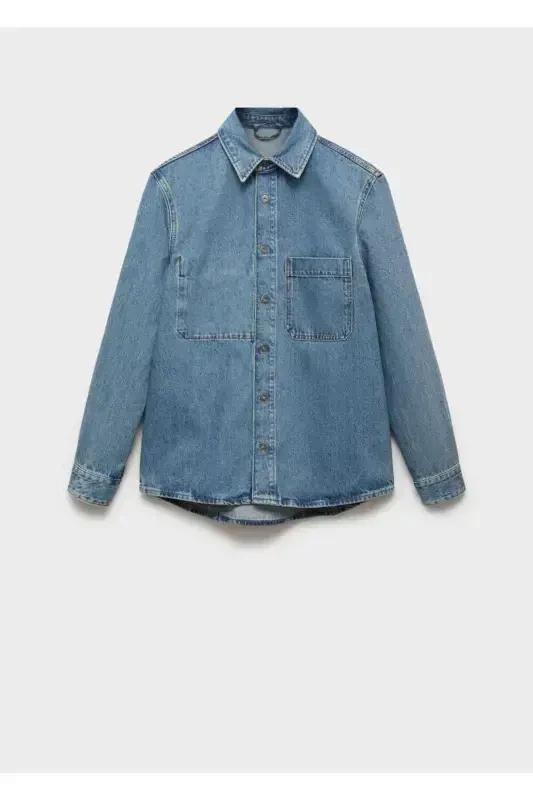 Cepli denim gömlek ceket - 4