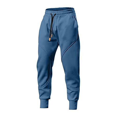 Cepli Erkek Jogger Pantolon, Rahat İpli Alt, Dar Fit, Ağır Termal Spor Pantolon, Kargo Spor Pantolon - 4