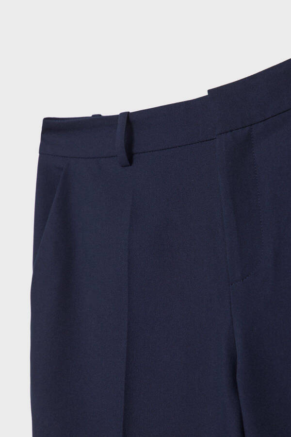 Cepli kumaş pantolon-Lacivert - 7