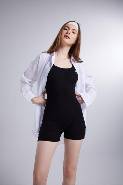 Cepli Oversize Kesim LovesizeGömlek Beyaz - Beyaz - 3