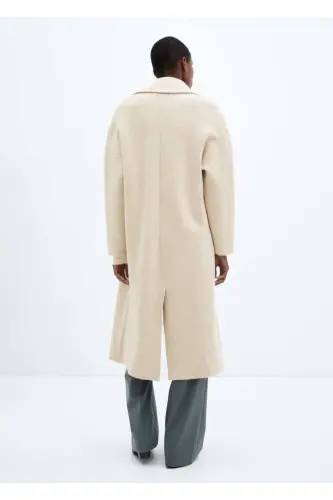 Cepli oversize triko palto - Açık/Pastel Gri - 4