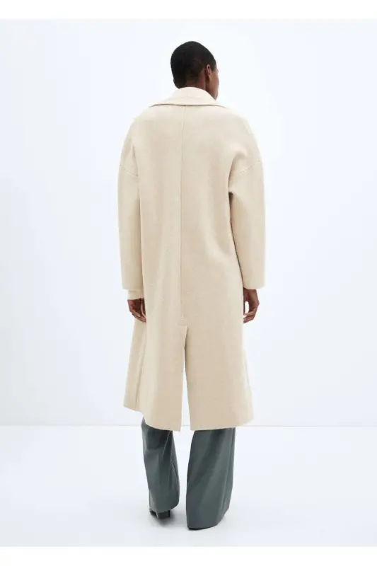 Cepli oversize triko palto - Açık/Pastel Gri - 4
