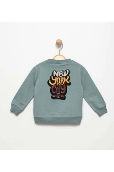 Cepli Sırt Detaylı Uzun Kollu Erkek Çocuk Sweat - DIVONETTE (1)