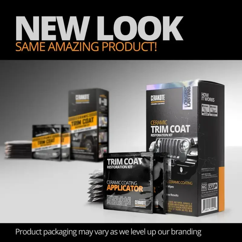 Cerakote Ceramic Trim Coat, Plastic Trim Restorer for Cars - Максимальная прочность - 8 Pack - 4
