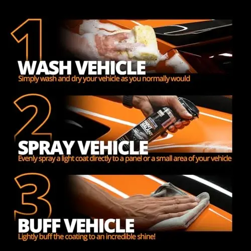 CERAKOTE® Rapid Ceramic Paint Sealant, Ceramic Coating for Cars, 14 oz | Hydrophobic Spray Wax Alternative, 50-Wash Gloss and Slickness, Safe on All Paint Colors and Clear Coat - 4