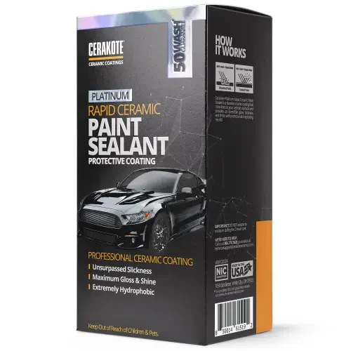 Cerakote Platinum Rapid Ceramic Paint Sealant Kit, High Gloss Protective Coating for Cars, 12 fl oz- - 1