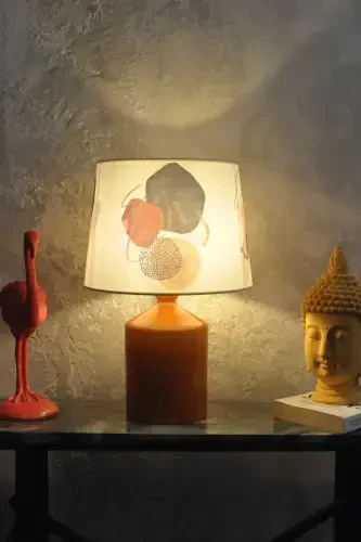 Ceramic Cube Vase Lampshade Mustard - Abstract-Abstract - Modazone (1)