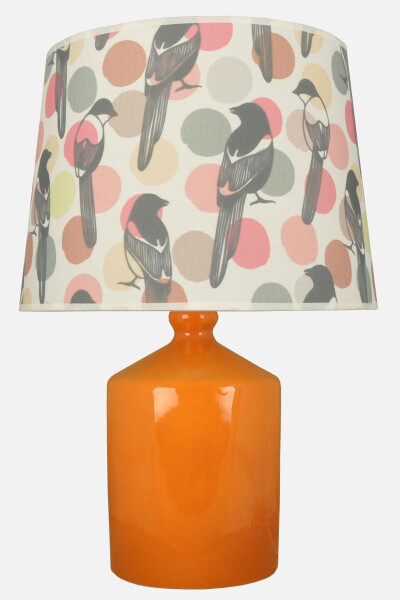 Ceramic Cube Vase Lampshade Mustard - Bird 