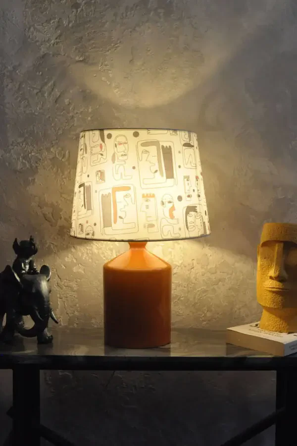 Ceramic Cube Vase Lampshade Mustard - Maya - 2