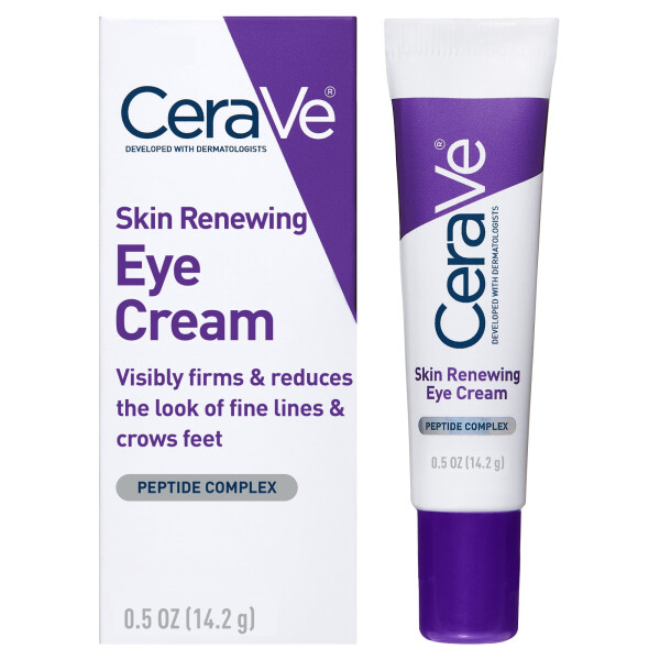 CeraVe Anti-Aging Eye Cream for Wrinkles with Caffeine and Hyaluronic Acid, Fragrance Free, 0.5 oz - 1