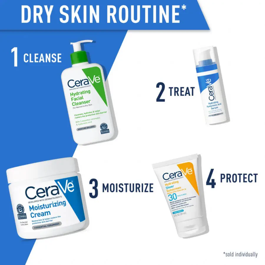 CeraVe Moisturizing Cream, Face Moisturizer & Body Lotion for Normal to Very Dry Skin, 8 oz - 5