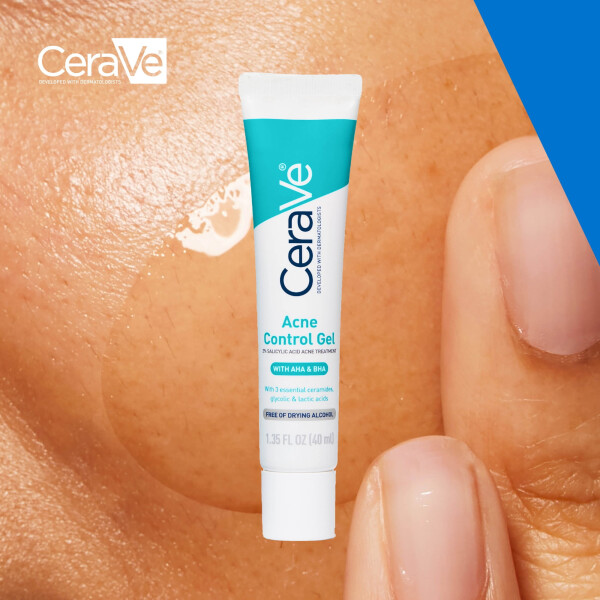 CeraVe Salicylic Acid Acne Control Gel Treatment, Acne Treatment for Face, 1.35 fl oz. - 12