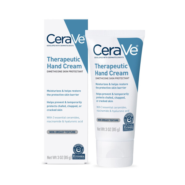 CeraVe Terapötik El Kremi, Kuru Ciltler İçin Yağsız Kokusuz Nemlendirici, 3 oz - 1