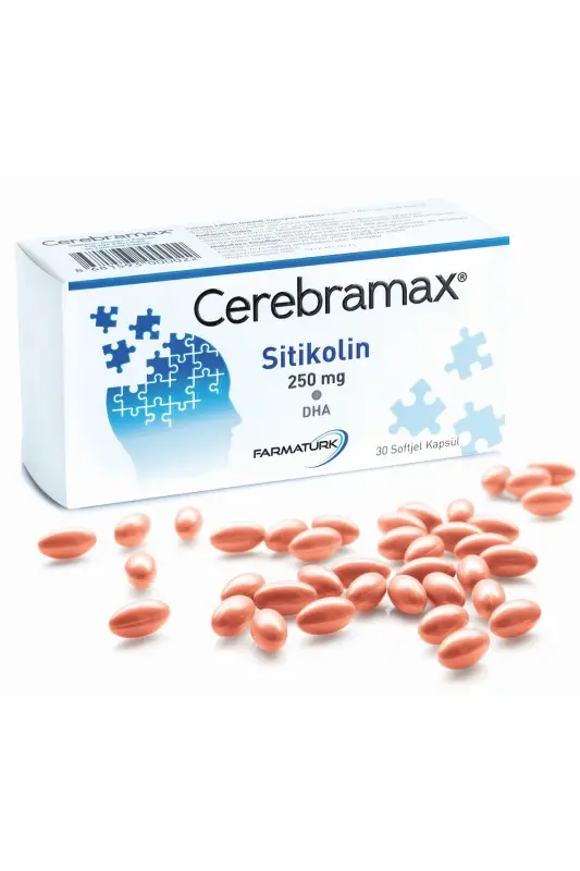 Cerebramax 30 Capsules - With Citicoline - FARMATURK