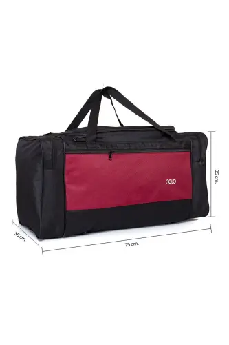Черная Бордовая Большая Дорожная Сумка 75 См-ЧЕРНЫЙ БОРДО - 1