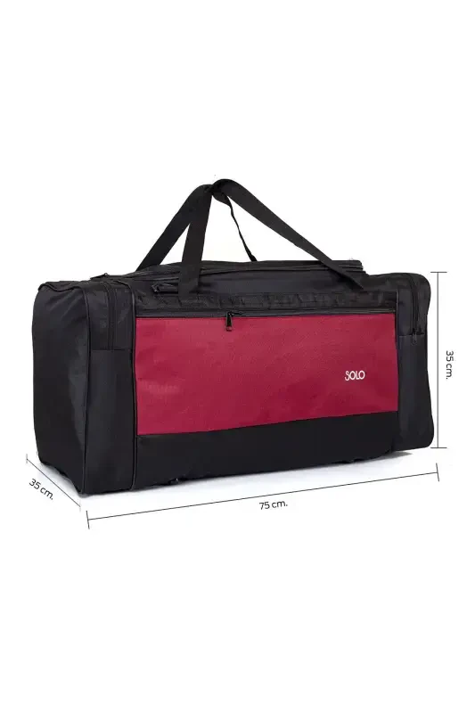 Черная Бордовая Большая Дорожная Сумка 75 См-ЧЕРНЫЙ БОРДО - SOLO BAG
