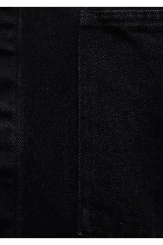 Черная Джинсовая Рубашка Regular Fit / Обычный Крой 0211 - 5