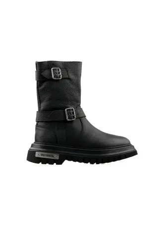 Черная кожаная женская обувь Bootie MEDİCAL TABAN HAKIKI DERI ENÇOK TERCİH EDİLEN MODEL-siyah Sahara - 4