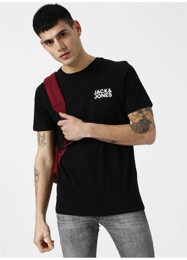 Черная мужская футболка Jack & Jones 12151955 - 5