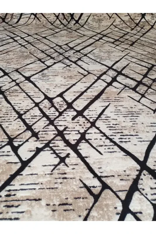 Черная противоскользящая дорожка - Моющийся всесезонный ковер | Для гостиной, ванной комнаты, балкона, молодежной комнаты - Черный - 2