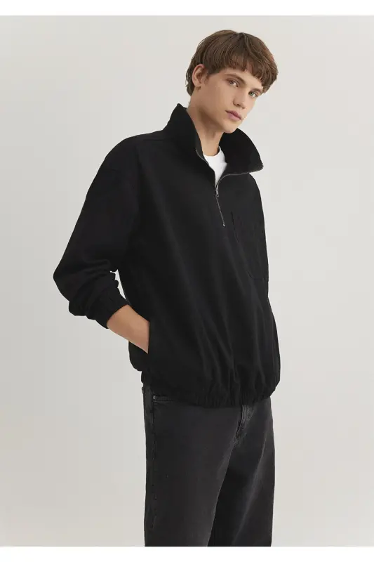 Чёрная Рубашка Oversize / Свободный Крой 0211137-900 - 3