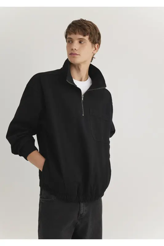 Чёрная Рубашка Oversize / Свободный Крой 0211137-900 - 4