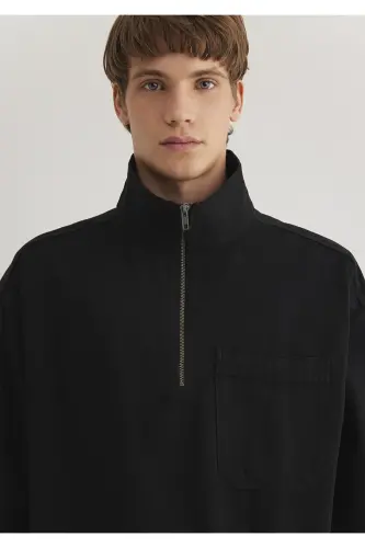 Чёрная Рубашка Oversize / Свободный Крой 0211137-900 - 7