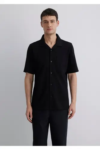 Черная Рубашка Regular Fit / Нормальный Крой 0211552-90 - 4