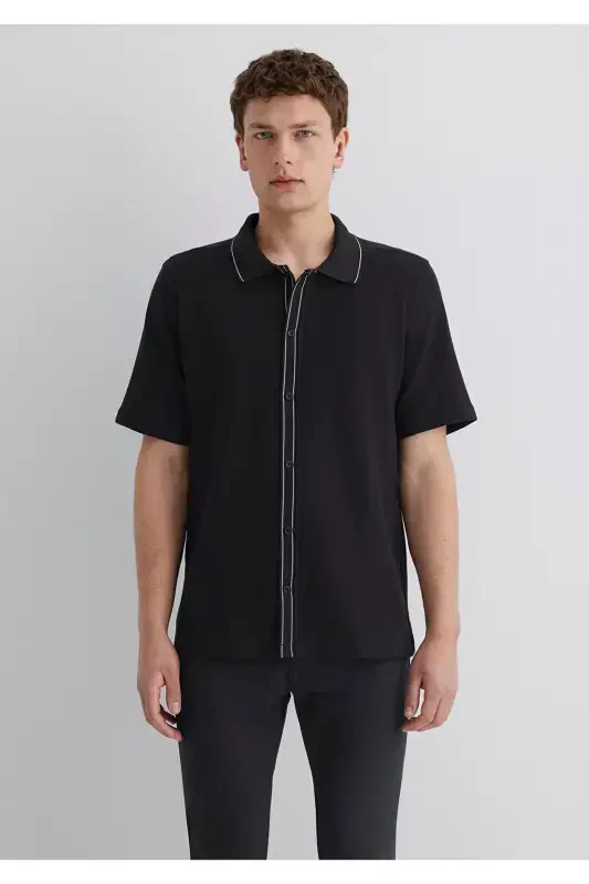 Черная Рубашка Regular Fit / Нормальный Крой 0211621-90 - 4