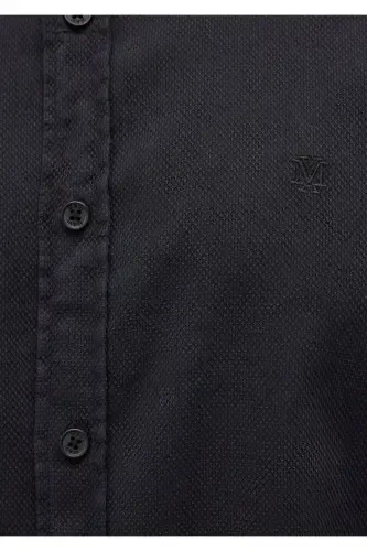 Черная Рубашка Slim Fit / Узкий Крой 0211091-900 - 6