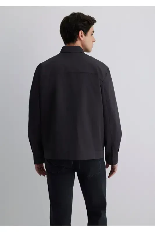 Чёрная Рубашка Свободного Кроя / Свободный Крой 0211551-9 - 5