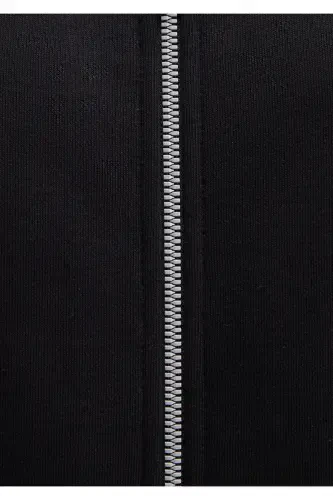 Черная толстовка с капюшоном и молнией 1610221-900 - 8